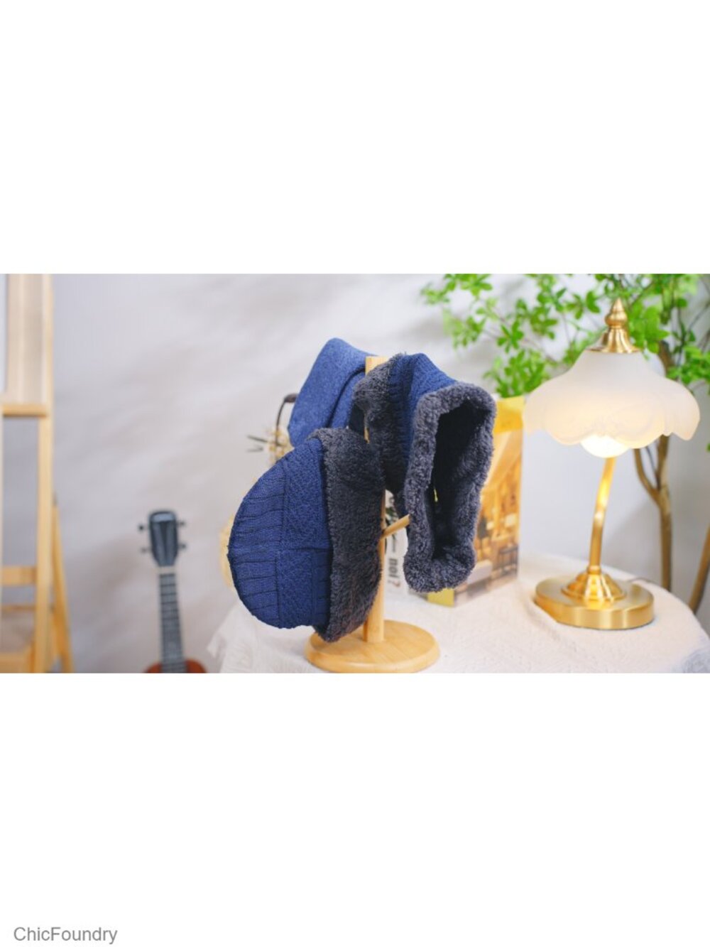 10-Piece Winter Hat Beanie Scarf Touch Screen Gloves and Sock Set - Picture 6 of 6